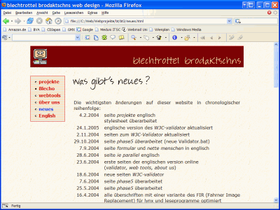 blechtrottel brodaktschns from 2003 to 2005